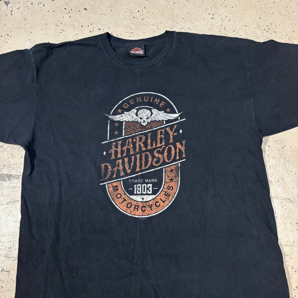 Harley Davidson Motorcycle Biker Bowling Green Kentucky Black Graphic T-Shirt XL - Picture 2 of 7